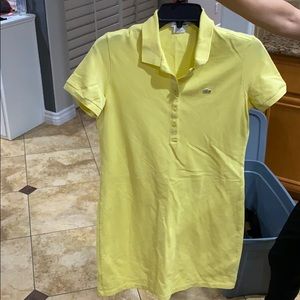 Lacoste yellow polo dress